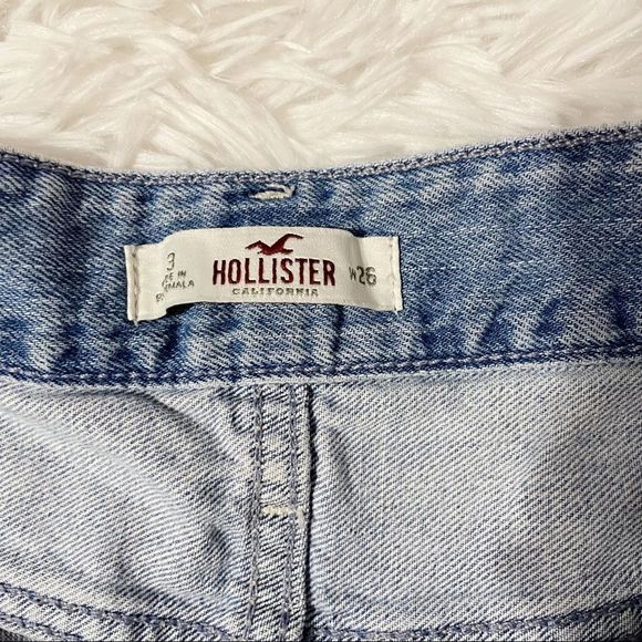 3/W26 Hollister Light Wash Triple Button Fly Cuffed Jean Shorts - Picture 5 of 5